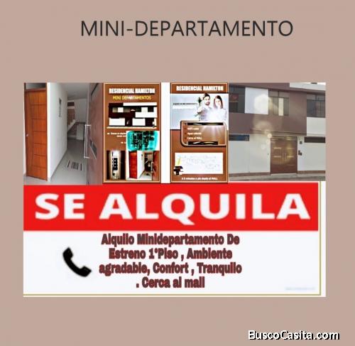 ????????Alquilo Mini-Departamento 1°Piso ???? De estreno Primer¹ piso Entrada Independiente 