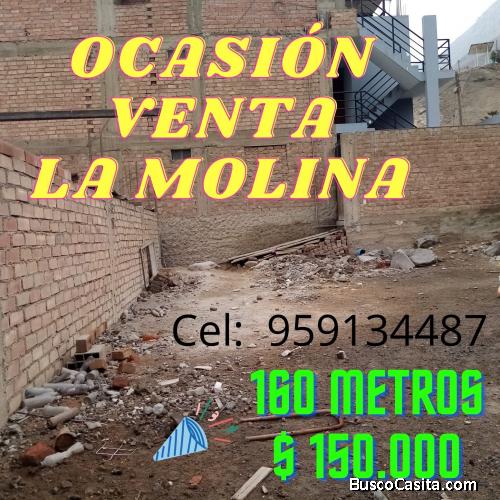 BUSCAS TERRENO EN REMATE PRECIO DE OCASION EN LA MOLINA 160 METROS