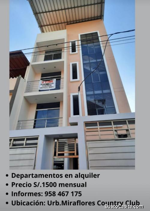 Se alquila departamentos en Urb.Miraflores Country Club - Castilla - Piura