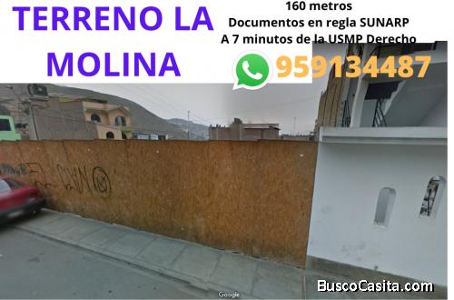 OCASION REMATE DE TERRENO EN LA MOLINA CERCA A FACULTAD DE DERECHO OVALO LOS CONDORES LAS LOMAS DE L