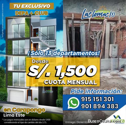 SE VENDE DEPARTAMENTO EN CARAPONGO, ATE VITARTE, SANTA ANITA, SANTA CLARA