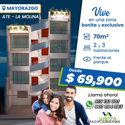 VENDO DEPARTAMENTOS, MAYORAZGO, ATE, SANTA ANITA, LA MOLINA