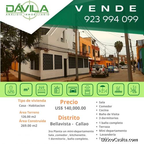 VENTA DE CASA - BELLAVISTA CALLAO