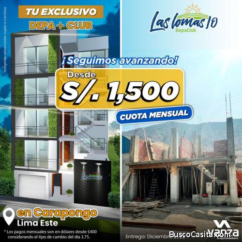SE VENDE DEPARTAMENTO EN CARAPONGO, ATE VITARTE, SANTA ANITA, SANTA CLARA