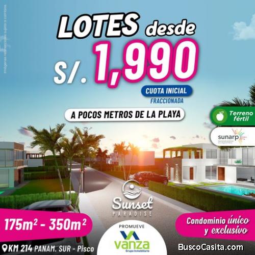 SE VENDE LOTES AL SUR, PISCO, CHINCHA, CAÑETE,NAZCA