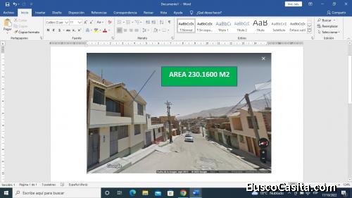 VENTA CASA - TERRENO MOQUEGUA 230 M2