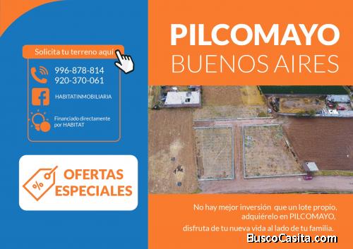 REMATE DE TERRENOS EN PILCOMAYO A MEDIA CUADRA DE LA CARRETERA CENTRAL MARGEN DERECHA