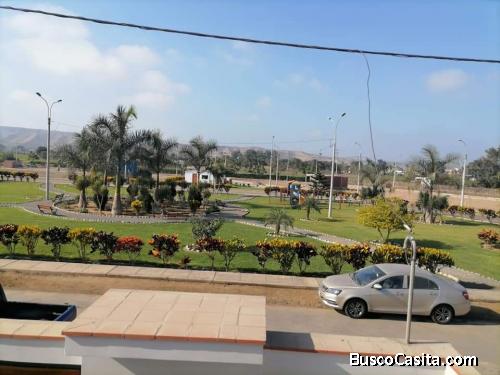 Vendo lote 90 M²,frente a parque,Cañete,con título de propiedad 