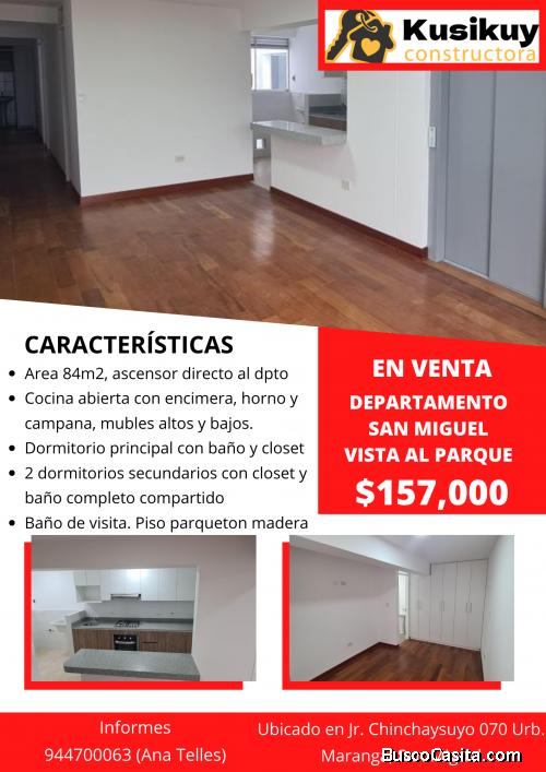 ULTIMO Departamento de estreno en San Miguel frente a parque