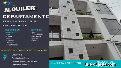 ALQUILER DEPARTAMENTO HUARAZ