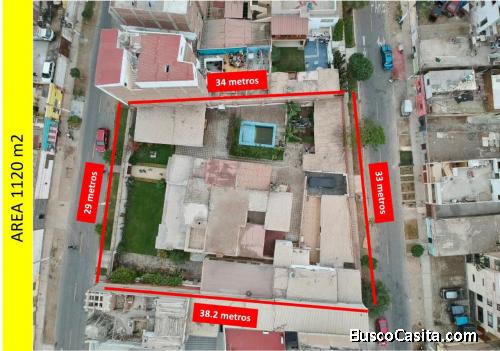 VENDO TERRENO CON 2 FRENTES