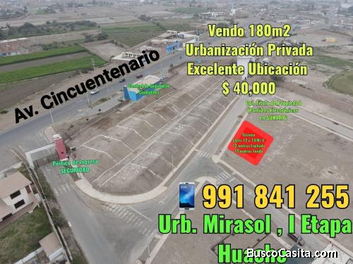 VENDO TERRENO DE 180 m2  - Huacho (12 metros de frontis y 15 metros de fondo)