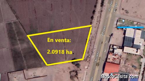 Venta de terreno de 2.0918 Ha. adyacente a la autopista La Victoria- Monsefú- Av. Miguel Grau