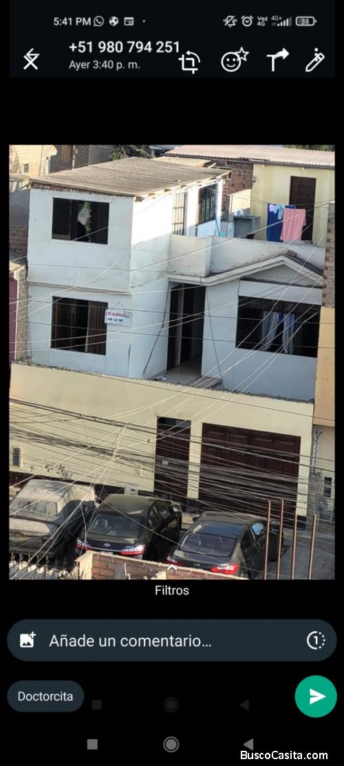 Vendo linda casa de tres pisos muy bien distribuida con proyeccion a edificio de 5 pisos por los par