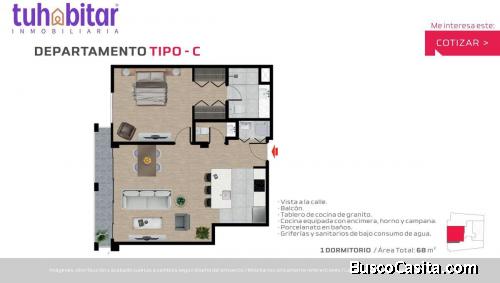 Departamento en el corazón de Miraflores