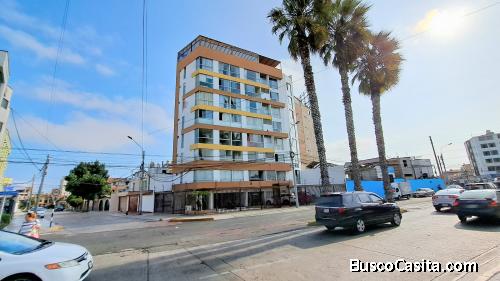 Venta Departamento en San Miguel, 3dor, 2-baños, salacom, cocina, lavandería, garaje, vista a calle