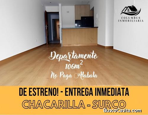 Surco CHACARILLA - Venta Departamento DE ESTRENO de 106m² + 3dorm + 1cochera