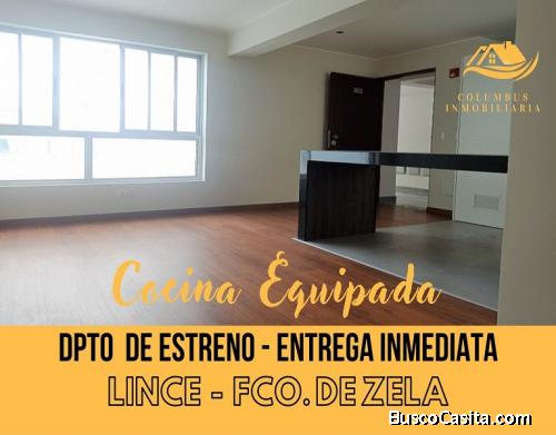 Lince - Venta Departamento DE ESTRENO! y Entrega Inmediata! de 2dorm - 59.20m² con Cocina Equipada