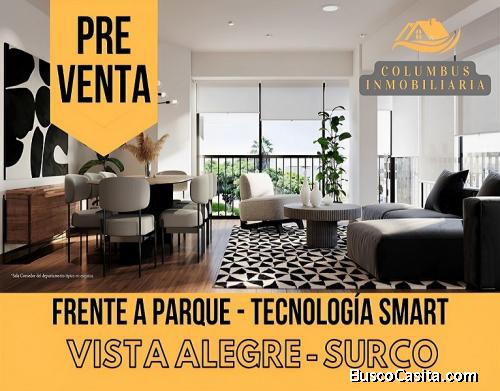 Oportunidad! De Estreno! en Surco Venta Departamento Frente Parque SMART (Cocina Equipada+Roller+Lum