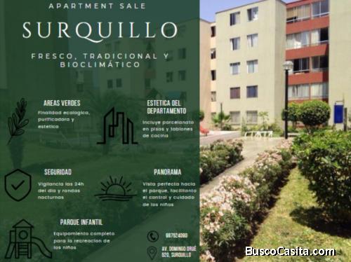 VENTA DE UN LINDO DEPARTAMENTO EN AV.DOMINGO ORUE  SURQUILLO