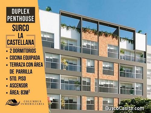 Surco - Venta Dúplex Penthouse 2dorm + 1cochera + Terraza + Cocina Equipada
