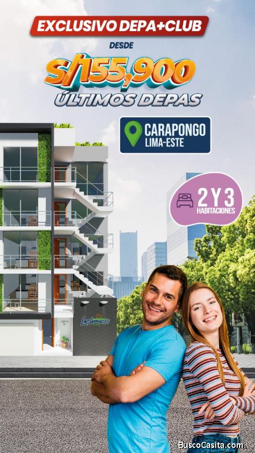 VENTA DE DEPARTAMENTO EN CARAPONGO, SANTA CLARA,ATE VITARTE