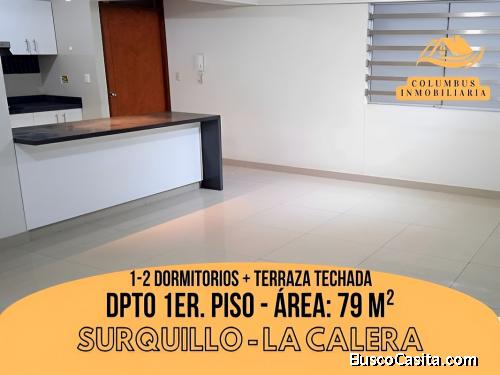 Surquillo LA CALERA - Venta Departamento 1er. Piso de 1dorm + 1estudio + Terraza