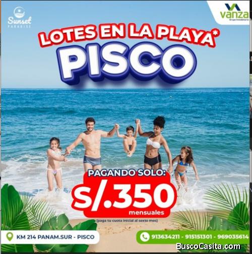 SE VENDE LOTES DE PLAYA Y CAMPO AL SUR DE PISCO, ICA,CAÑETE