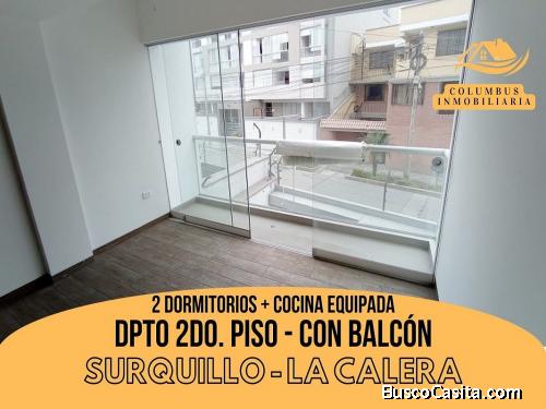 Surquillo LA CALERA - Venta Departamento 2do.Piso de 2dorm + Cocina Equipada + Balcón + Ascensor