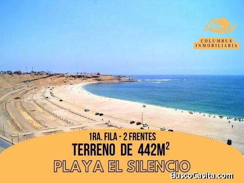 Playa El Silencio - Venta de Terreno 442 m² - 1ra. Fila en Malecón con 2 Frentes Punta Hermosa