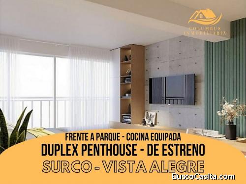 Surco VISTA ALEGRE - Venta Dúplex Penthouse De Estreno Frente a Parque + Cocina Equipada + 3 Dorm (1