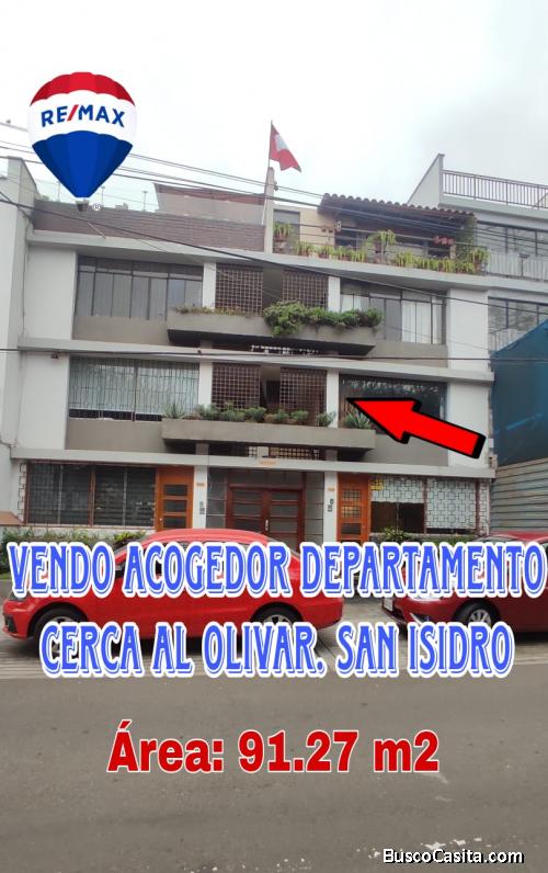 Vendo Acogedor Departamento Cerca Al Olivar En Segundo Piso. San Isidro