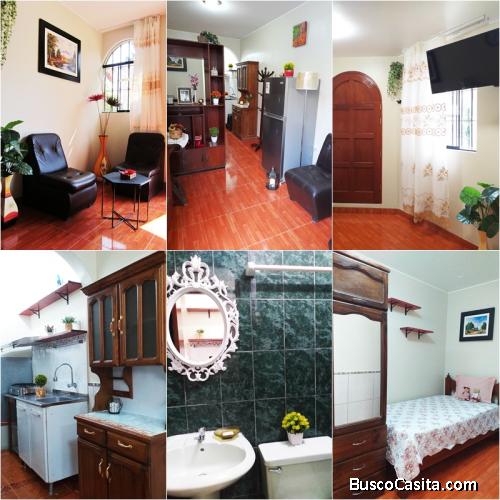ALQUILO  LINDO  MINI  DEPARTAMENTO  AMOBLADO INDEPENDIENTE  EN  SANTIAGO  DE  SURCO   PARA  PERUANOS