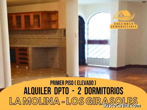 La Molina LOS GIRASOLES – Alquiler Departamento de 2 Dorm en 1er.piso elevado