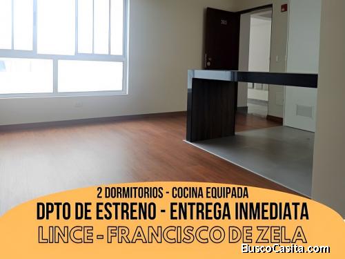 Lince - Venta Departamento de Estreno y Entrega Inmediata con Cocina Equipada de 2dormitorios