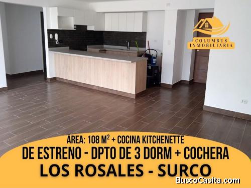 Surco LOS ROSALES - DE ESTRENO! Venta de Departamento de 3dorm + 1cochera (Incluida en el precio) Vi