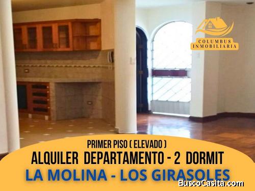 Alquiler La Molina LOS GIRASOLES - Departamento de 2 Dormitorios en 1er.piso elevado