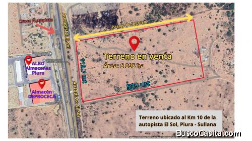 Venta de Terreno 6 Ha Carretera Piura Sullana