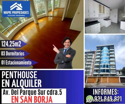 ALQUILO PENTHOUSE EN SAN BORJA