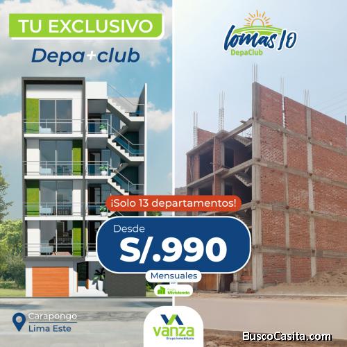 SE VENDE DEPARTAMENTOS EN CARAPONGO, SANTA CLARA, VITARTE
