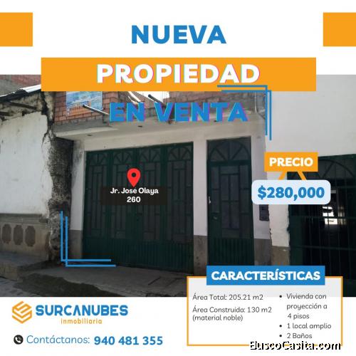 CASA EN VENTA - José Olaya - Huaraz