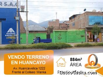 VENDO TERRENO COMERCIAL FRENTE AL COLISEO WANKA, HUANCAYO