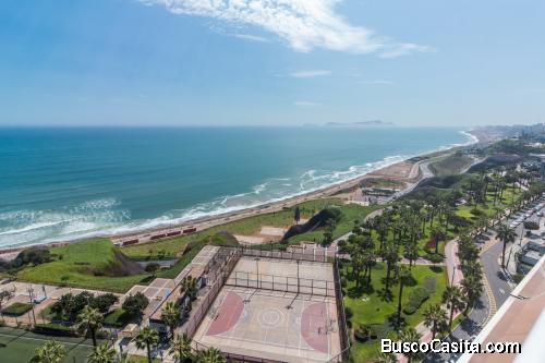 Departamento con vista al mar de 135 m2 en la mejor zona de Miraflores