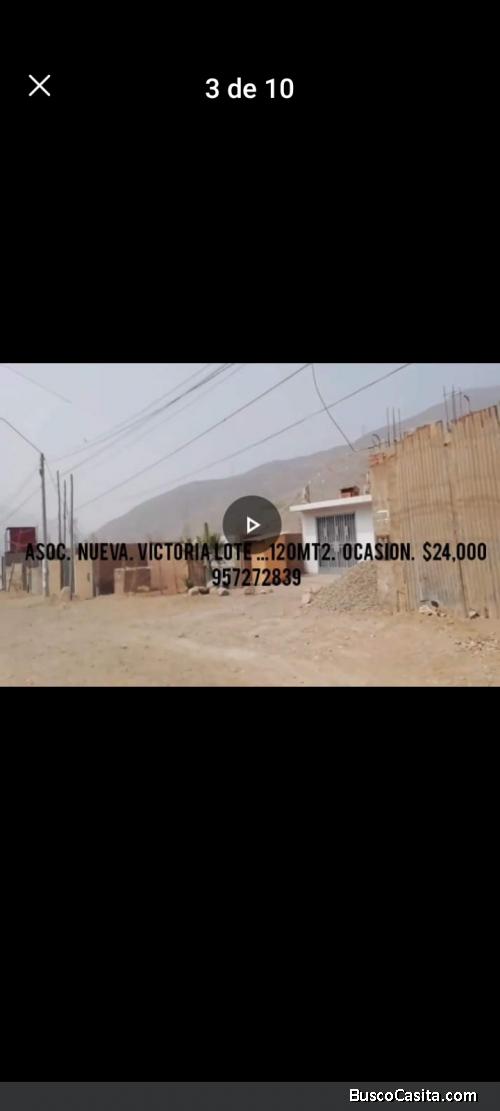 Terreno 120mt2 Cienegulla 
