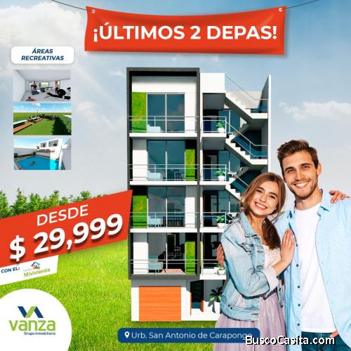 SE VENDE DEPARTAMENTOS EN CARAPONGO, SANTA CLARA, VITARTE