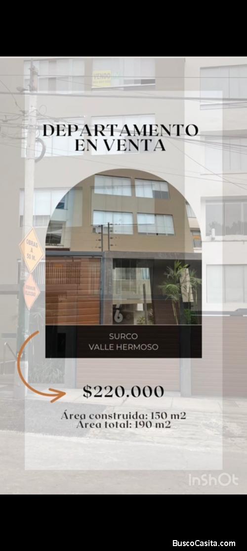 Hermoso Departamento en Surco, Urb Valle Hermoso