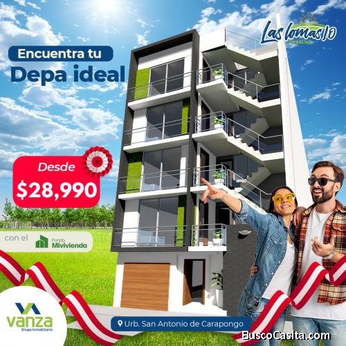 SE VENDE DEPARTAMENTOS EN CARAPONGO, SANTA CLARA, VITARTE