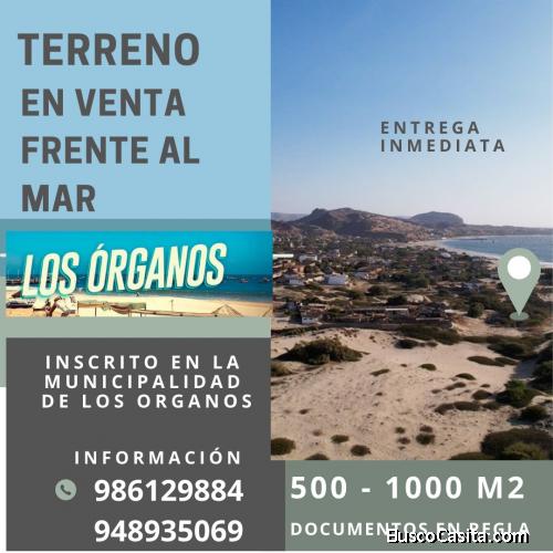 200 M2 TERRENO DE PLAYA FRENTE AL MAR PLAYA LOS ÓRGANOS 