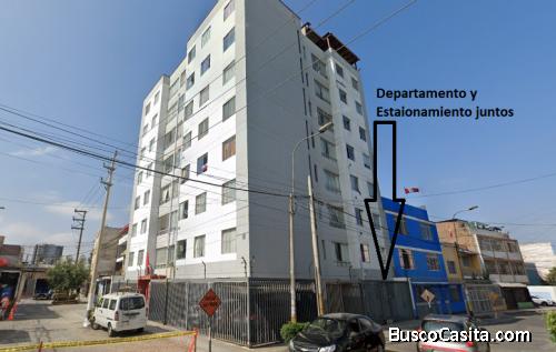 Departamento en Primer Piso + Estacionamiento en Breña
