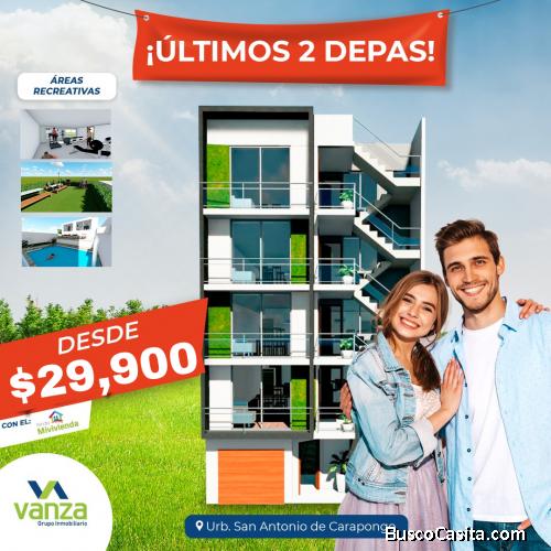SE VENDE DEPARTAMENTO EN CARAPONGO, VITARTE,ATE,SANTA ANITA